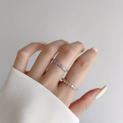 [LUXE]Sparkling Round Cut Tennis Ring