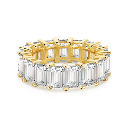 [LUXE]0.75 Carat Elegant Emerald Cut Tennis Ring