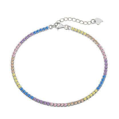 [LUXE]Dazzling Colorful Round Cut Daily Bracelet