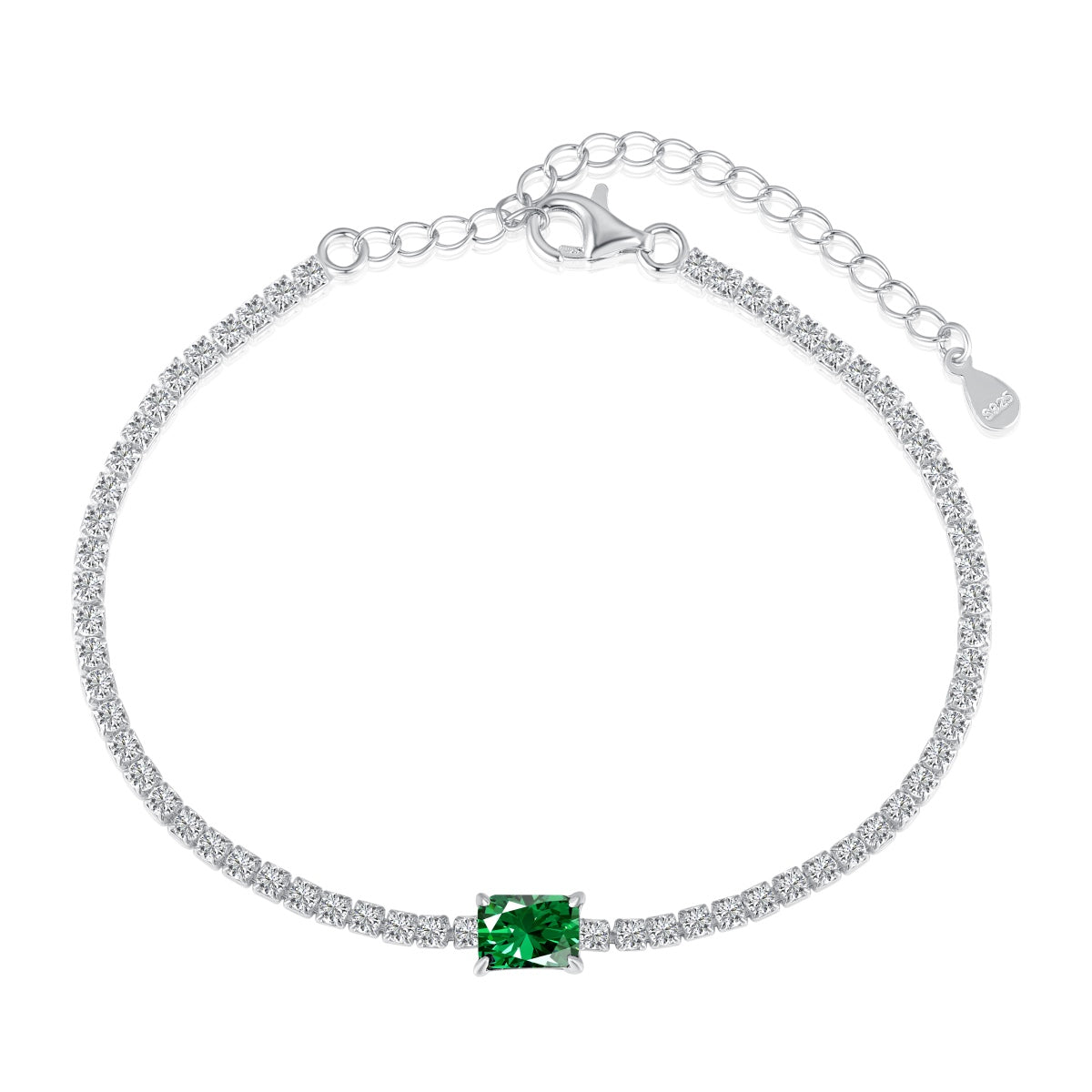 [LUXE]1.0 Carat Unique Emerald Cut Banquet Bracelet