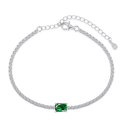 [LUXE]1.0 Carat Unique Emerald Cut Banquet Bracelet