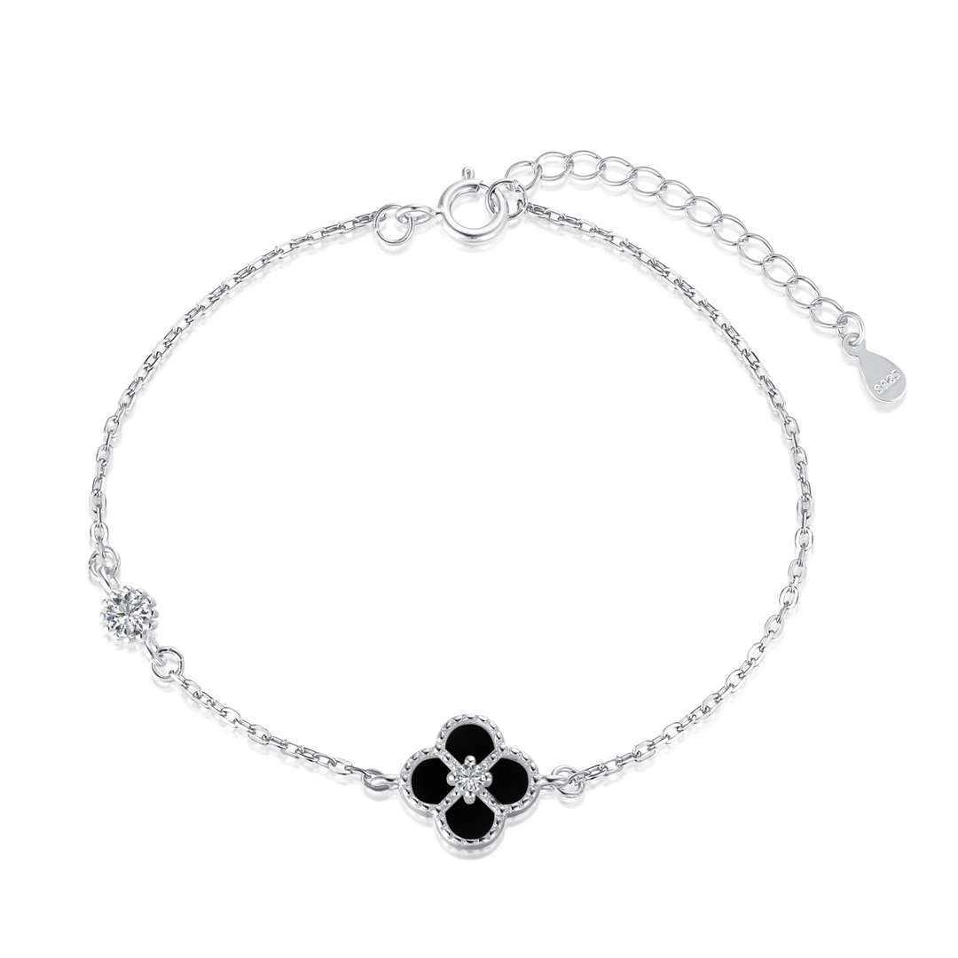 [LUXE]Delicate Four Leaf Clover Bracelet