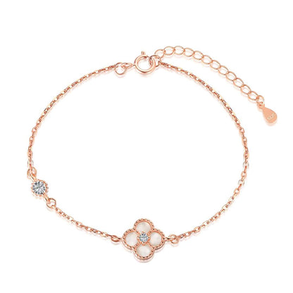 [LUXE]Delicate Four Leaf Clover Bracelet