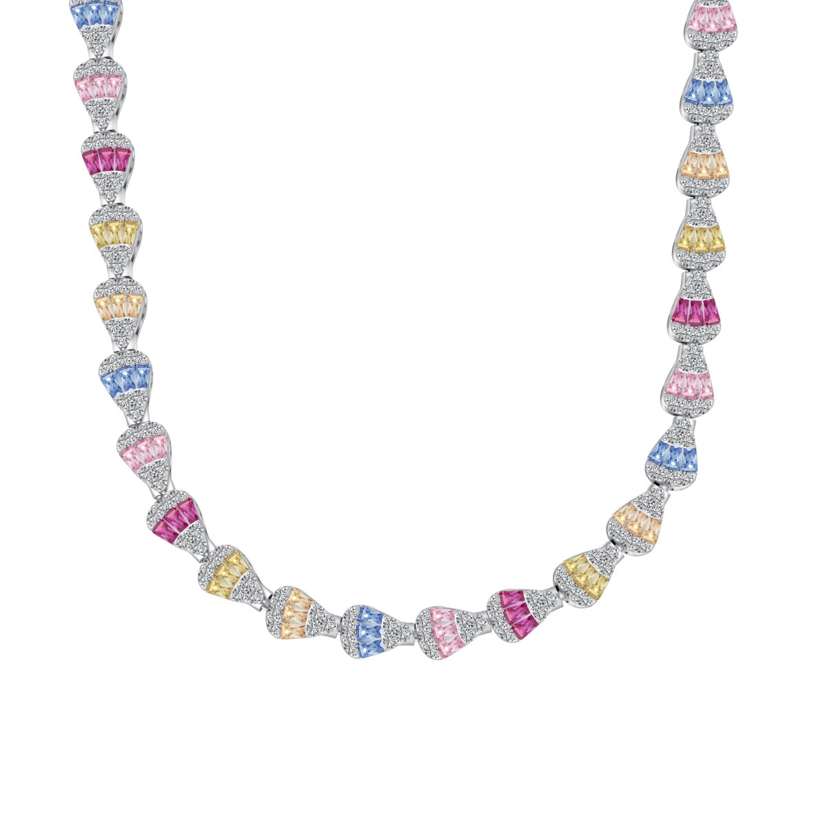 [LUXE]Radiant Colorful Rainbow Necklace