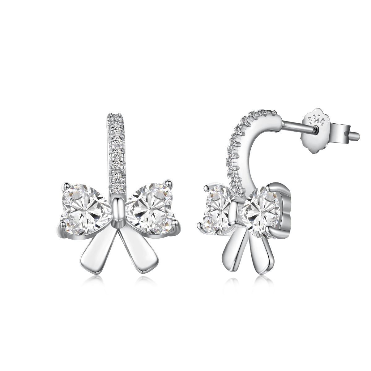 [LUXE]Exquisite Earrings With Heart-Shaped Bow Design