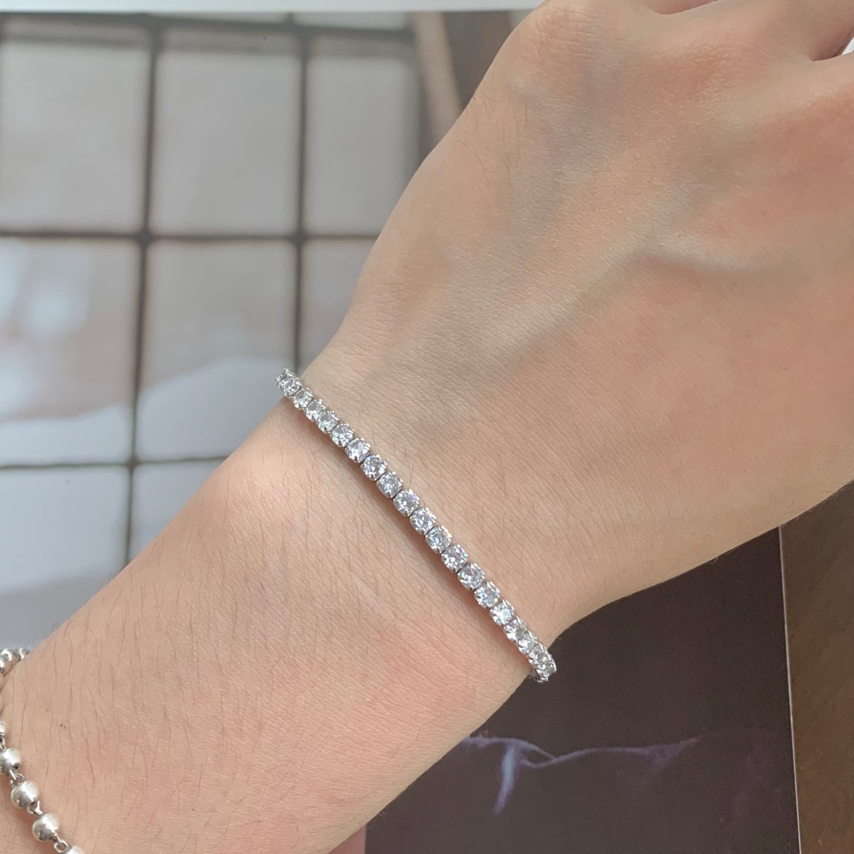 [LUXE]Sparkling Round Cut Daily Bracelet