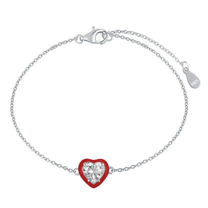 [LUXE]Sparkling Romantic Heart Shape Lover Bracelet