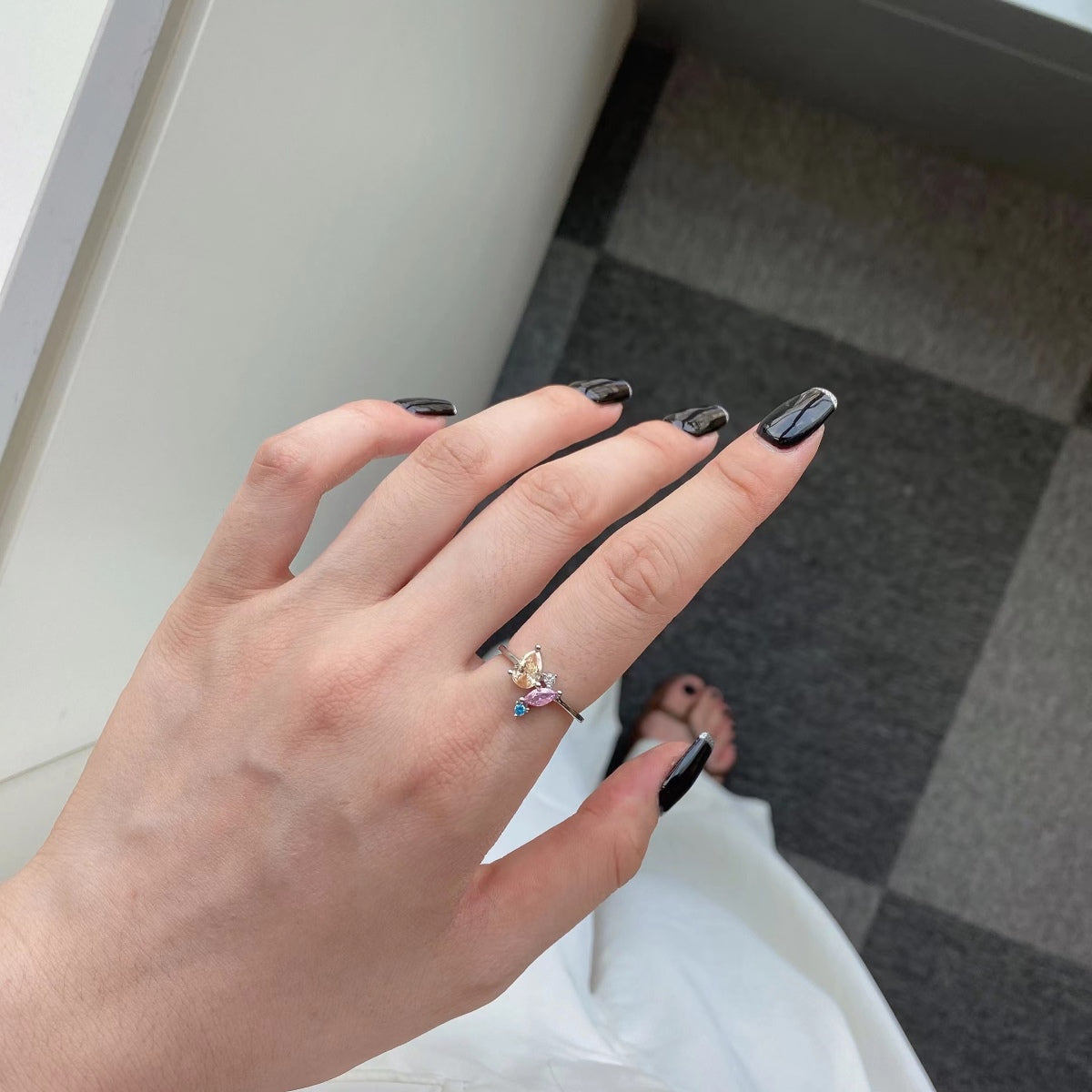 [LUXE]Radiant Colorful Multi Cut Daily Ring