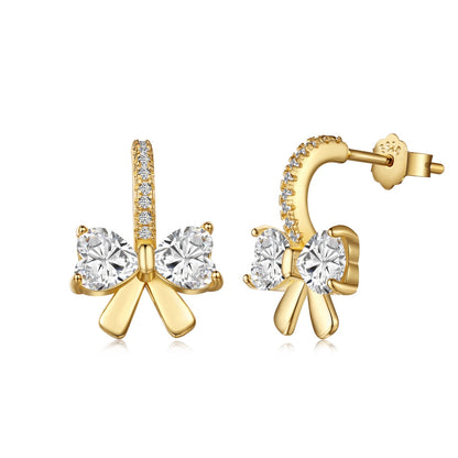 [LUXE]Exquisite Earrings With Heart-Shaped Bow Design