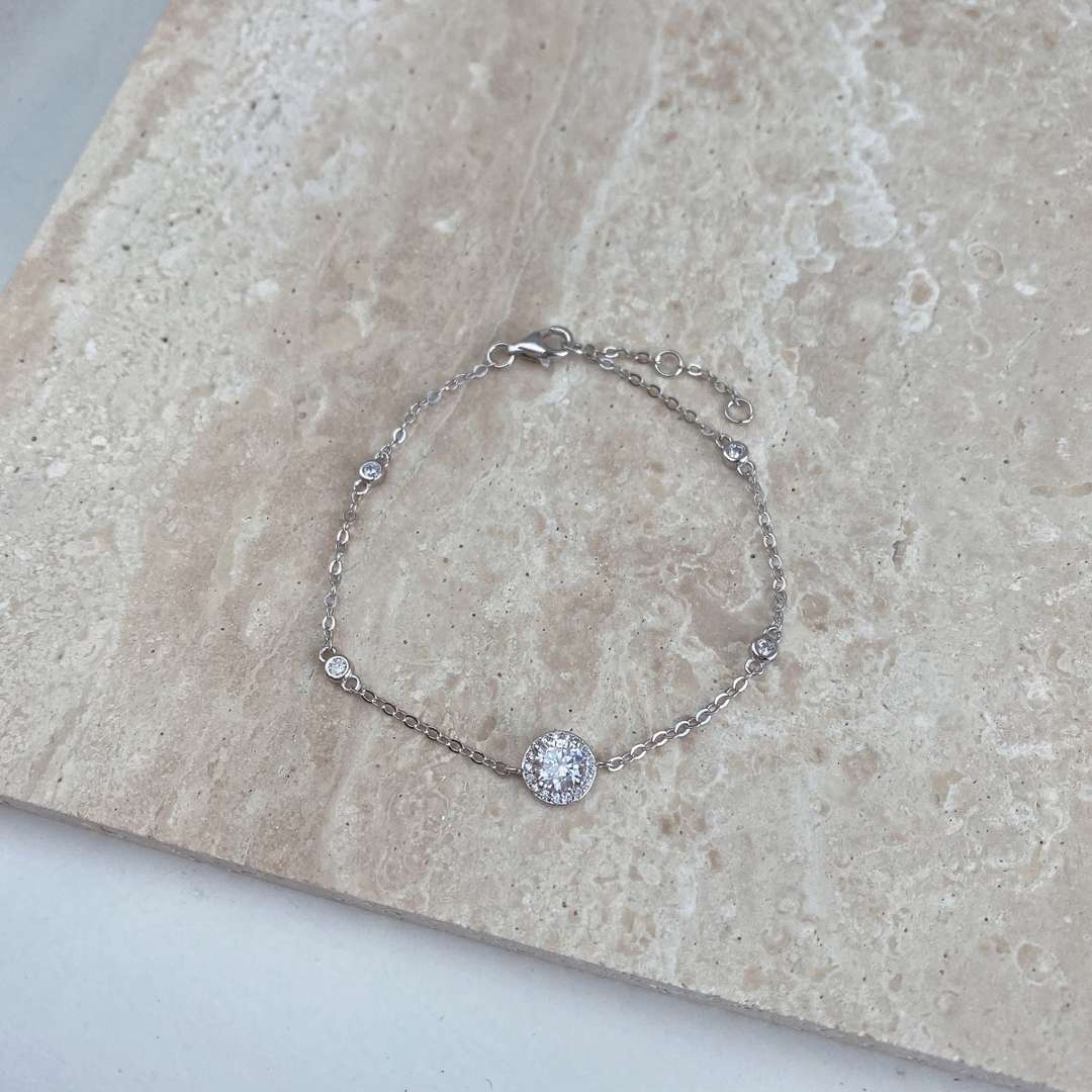 [LUXE]Dazzling Round Cut Shape Bracelet