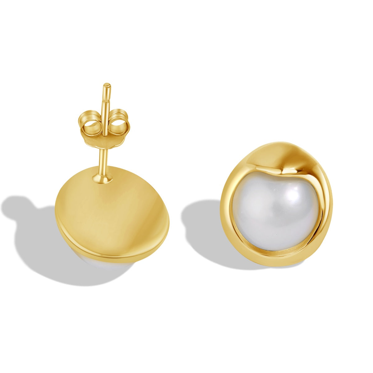 [LUXE]Dainty Bread Pearl Earrings