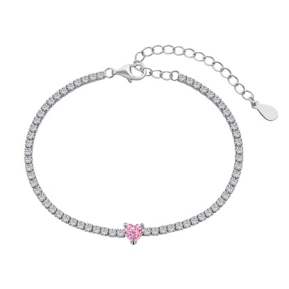 [LUXE]0.5 Carat Elegant Romantic Heart Shape Lover Bracelet