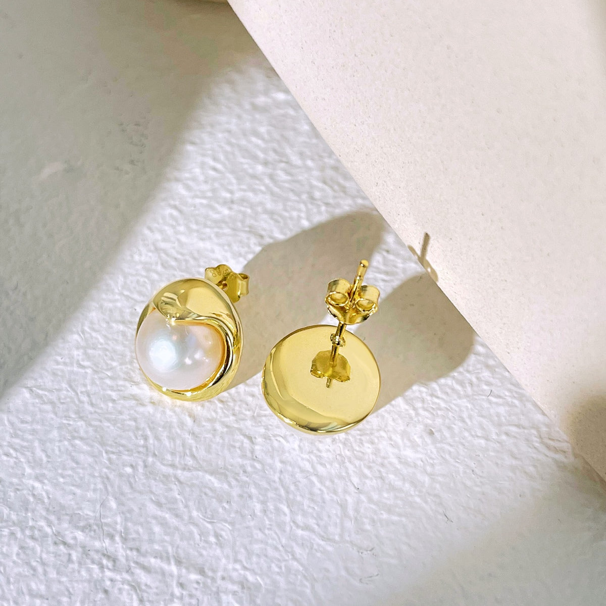 [LUXE]Dainty Bread Pearl Earrings