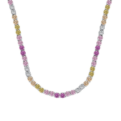 [LUXE]Delicate Colorful Tennis Necklace