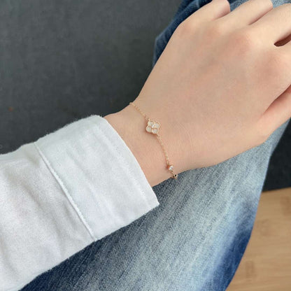 [LUXE]Delicate Four Leaf Clover Bracelet