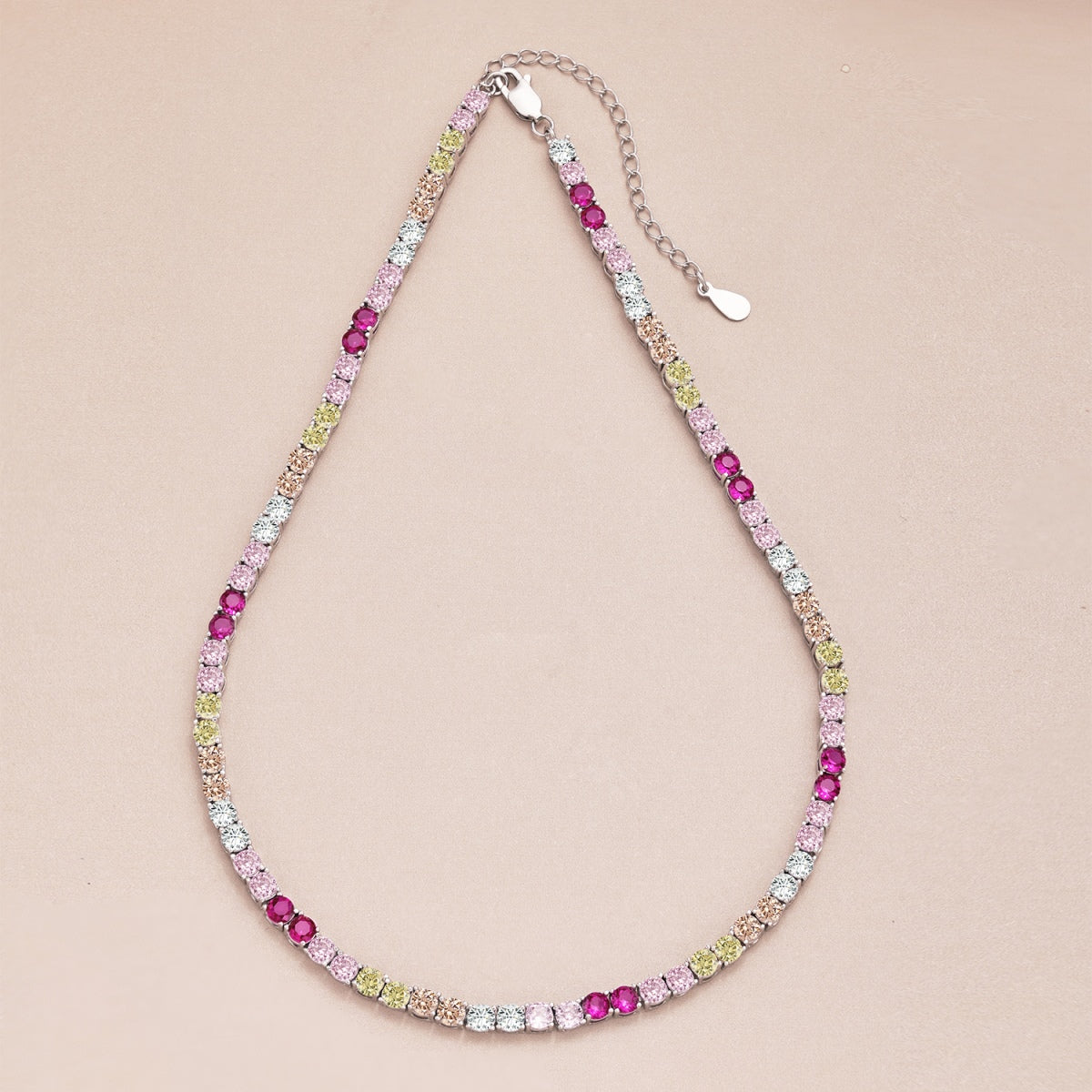 [LUXE]Delicate Colorful Tennis Necklace