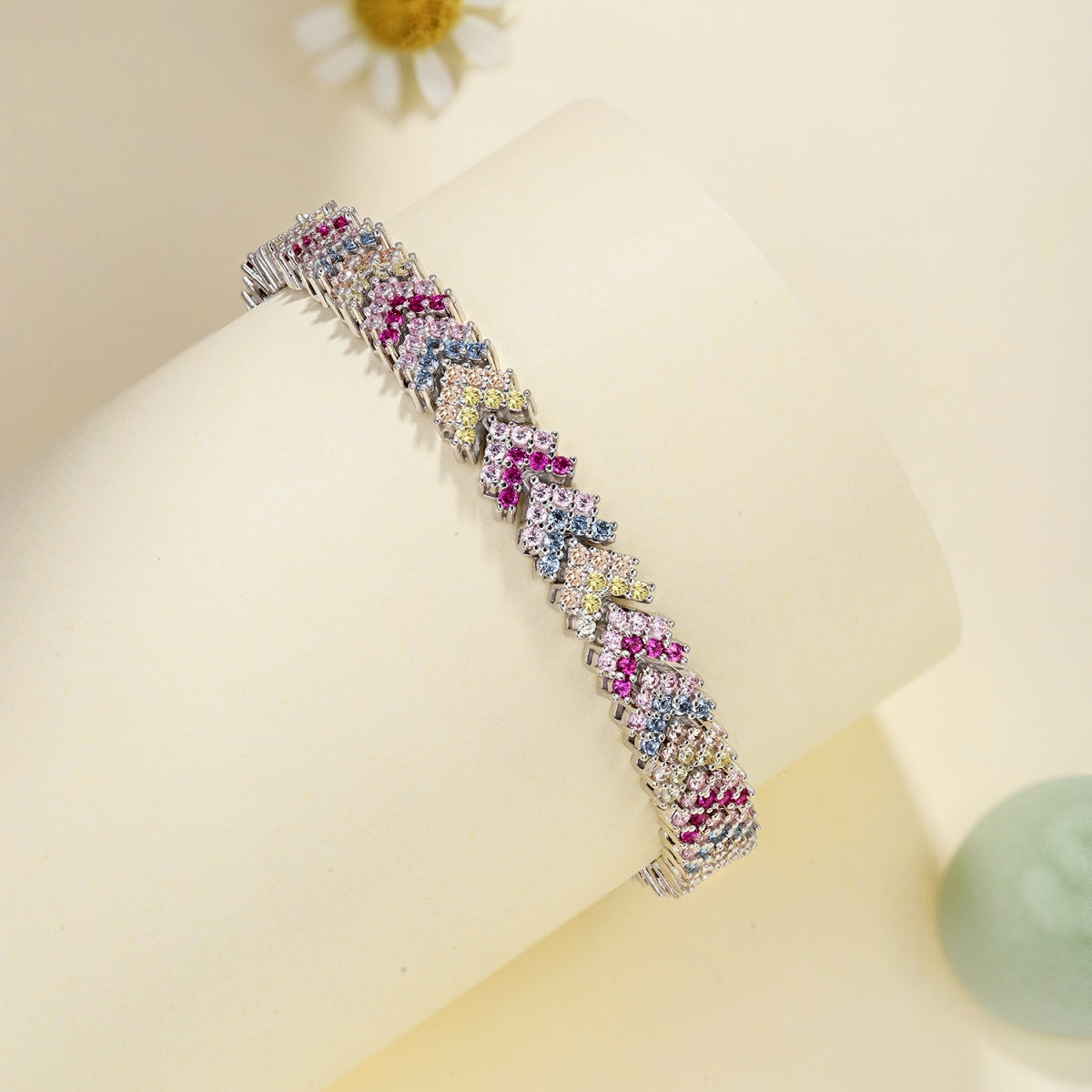 [LUXE]Ornate Sparkling Round Cut Party Bracelet