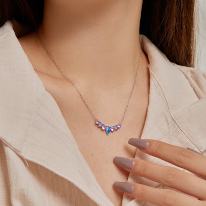 [LUXE]Dainty Colorful Heart Necklace