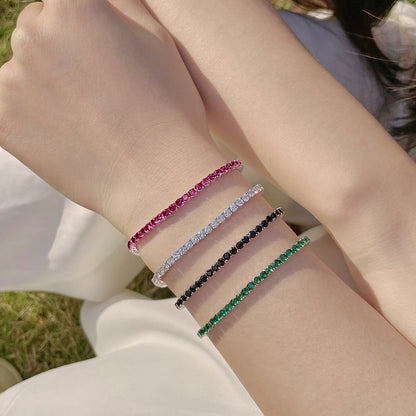 [LUXE]Radiant Colorful Round Cut Party Bracelet