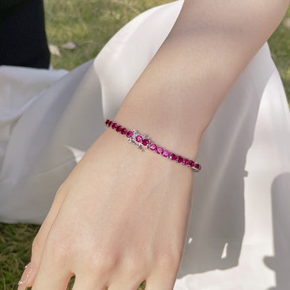 [LUXE]Radiant Colorful Round Cut Party Bracelet