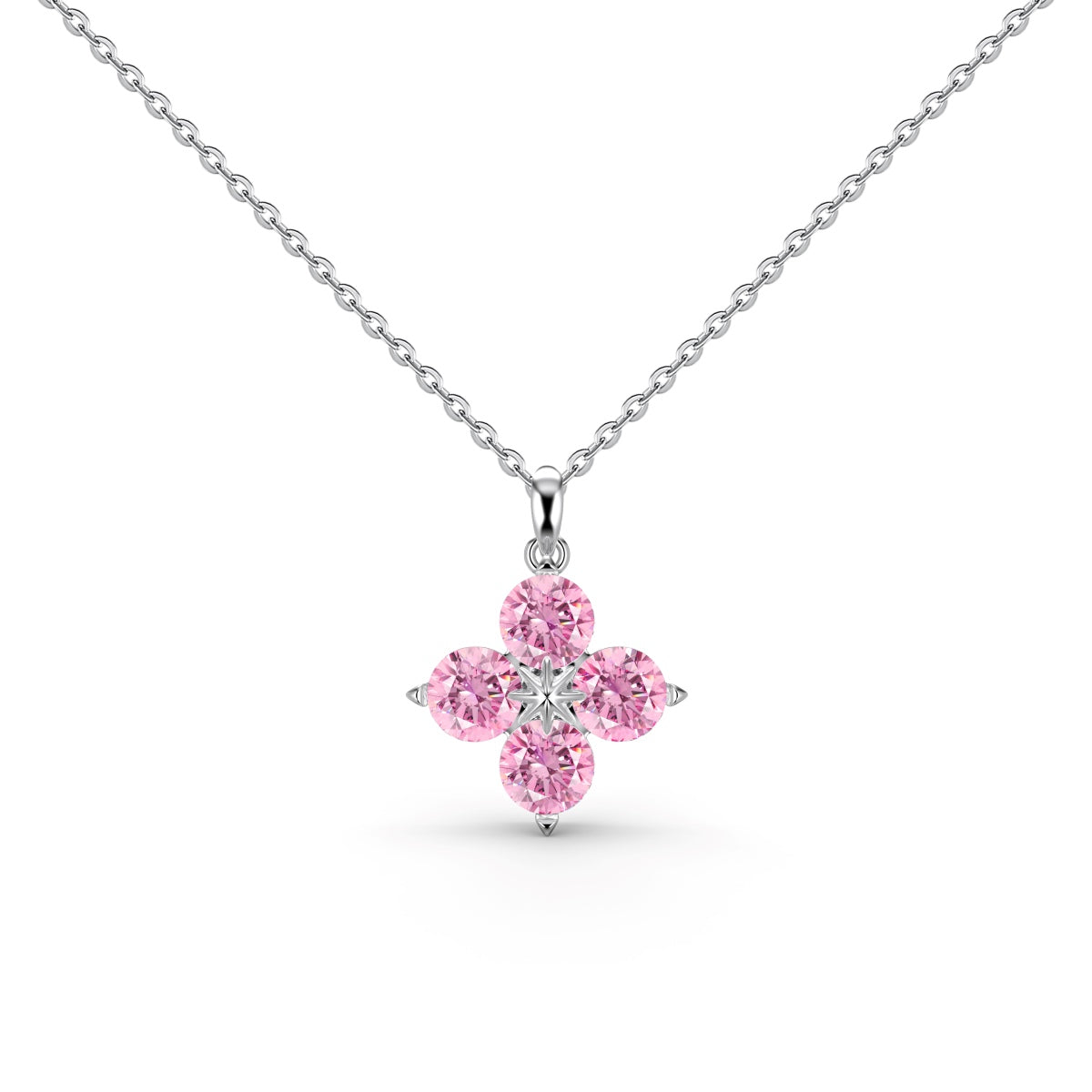 [LUXE]Four-Leaf Clover And Eight-Pointed Star Necklace