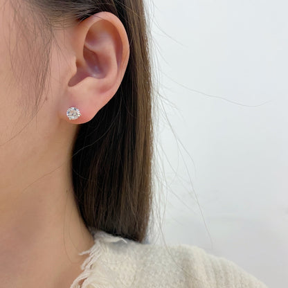 [LUXE]Dainty Round Shape Earrings