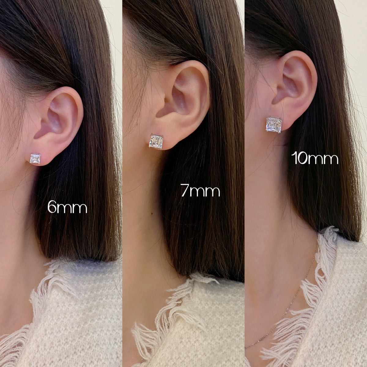 [LUXE]Delicate Square Shape Earrings