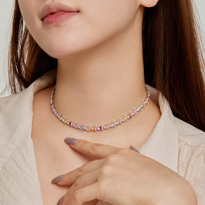 [LUXE]Radiant Colorful Rainbow Necklace