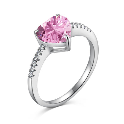 [LUXE]2.0 Carat Dazzling Lustrous Heart Cut Lover Ring