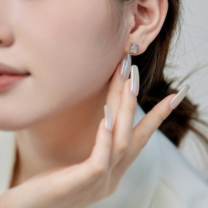 [LUXE]Radiant Luxurious Princess Cut Daily Earrings