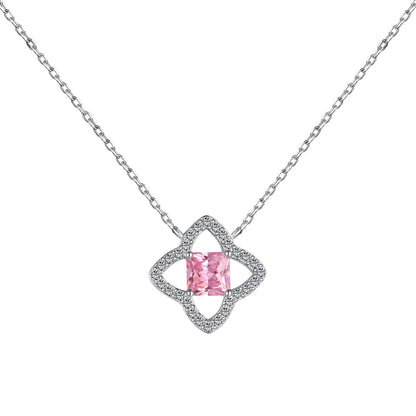 [LUXE]Exquisite Flower Shape Princess Cut Necklace