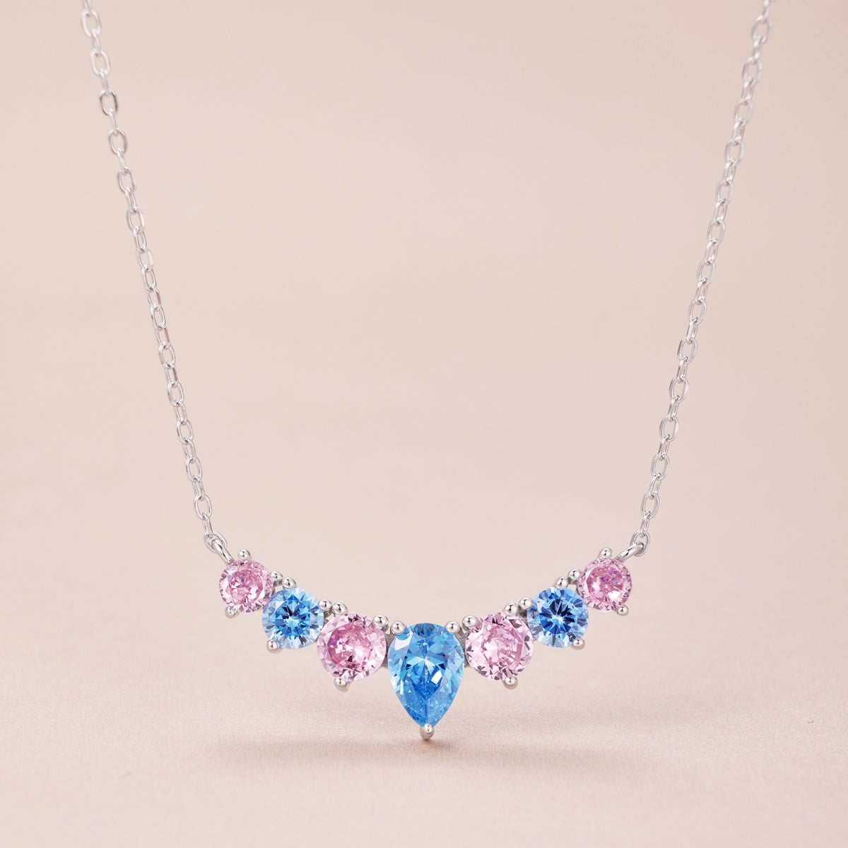 [LUXE]Dainty Colorful Heart Necklace