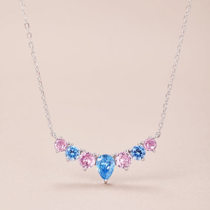 [LUXE]Dainty Colorful Heart Necklace