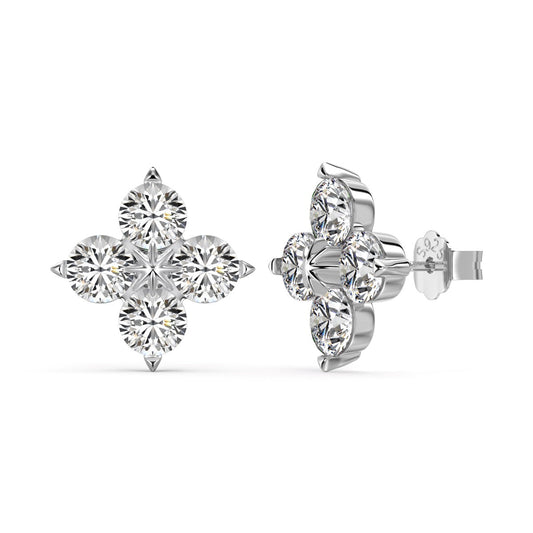 [LUXE]Four-Leaf Clover Eight-Pointed Star Earrings