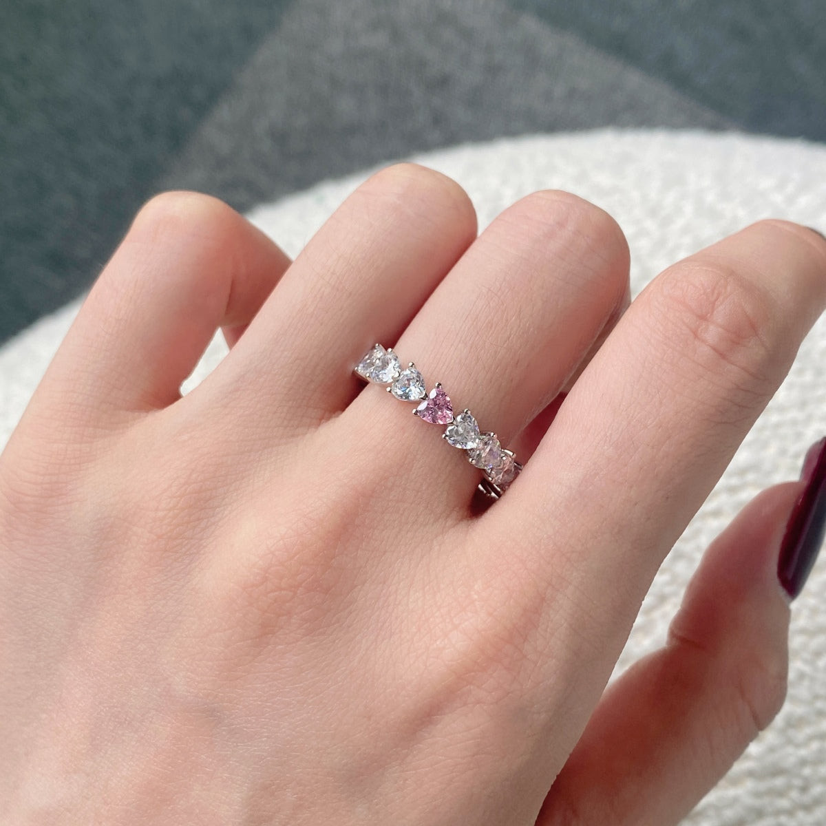 [LUXE]0.25 Carat Radiant Romance Heart Cut Lover Ring