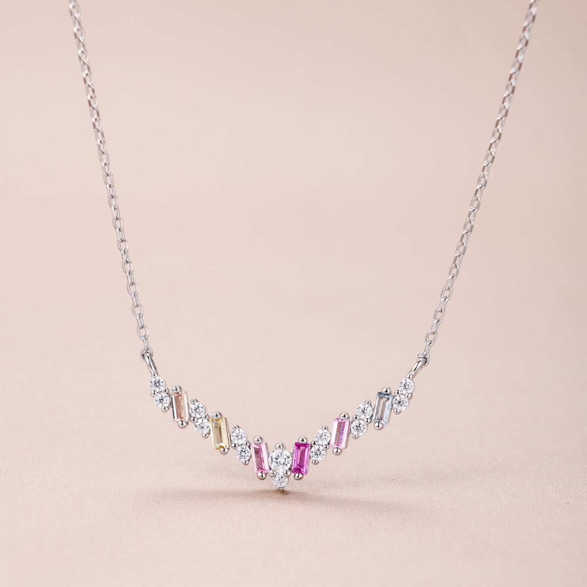 [LUXE]Dazzling Rainbow Necklace