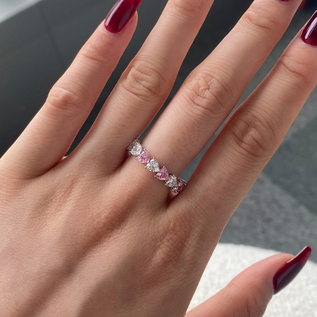 [LUXE]0.25 Carat Radiant Romance Heart Cut Lover Ring