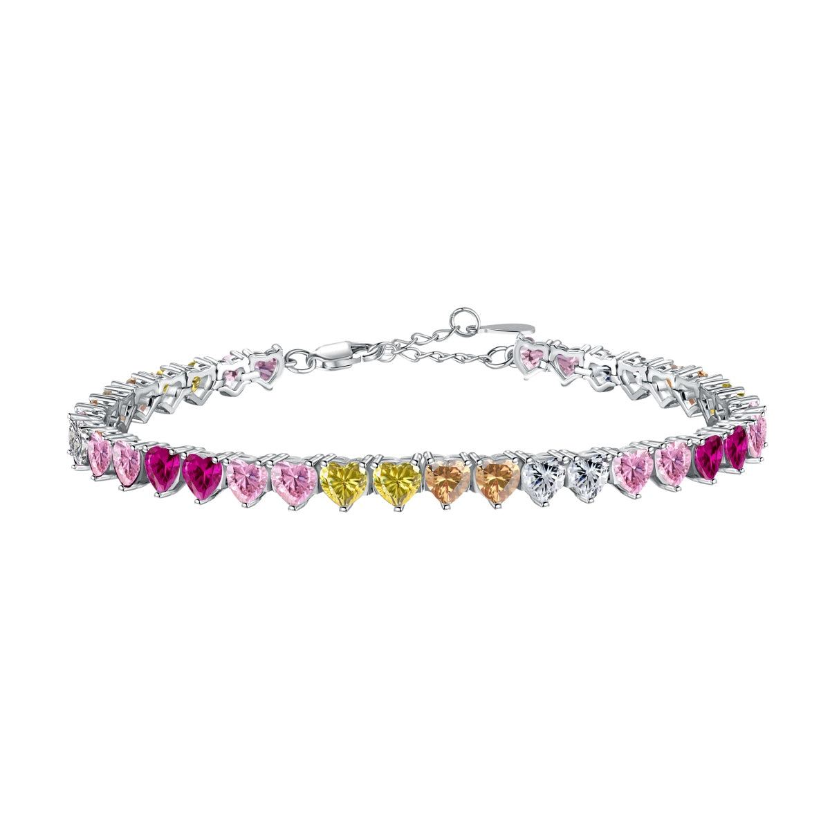 [LUXE]Luxurious Colorful Romantic Heart Shape Lover Bracelet