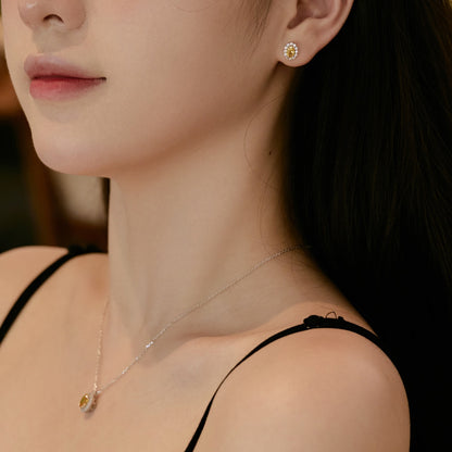 [LUXE]Delicate Unique Oval Cut Daily Earrings