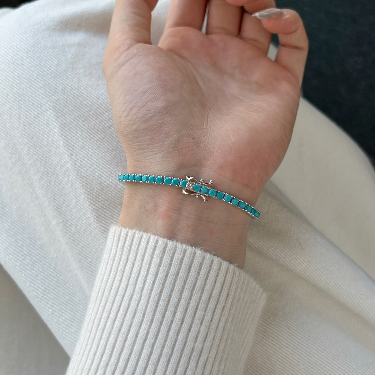 [LUXE]Dainty Charming Round Cut Tennis Bracelet