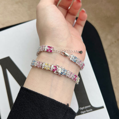 [LUXE]Delicate Colorful Multi Cut Party Bracelet