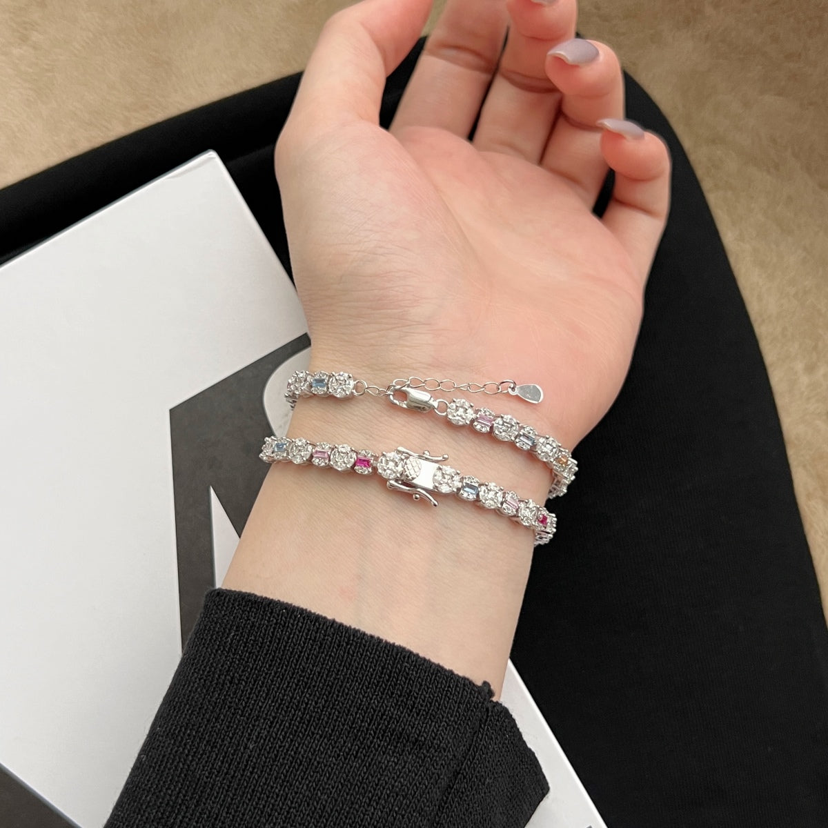 [LUXE]Dazzling Radiant Multi Cut Daily Bracelet