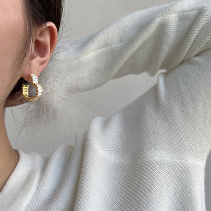 [LUXE]Radiant Heart Cutout Earrings