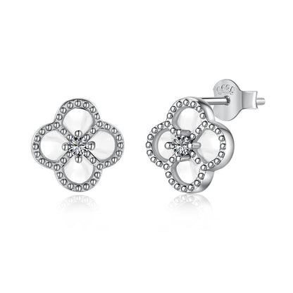 [LUXE]Four-Leaf Clover Flower Shape Exquisite Earrings