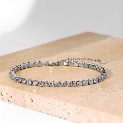 [LUXE]Dazzling Sparkling Round Cut Daily Bracelet