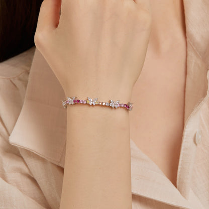 [LUXE]Ornate Colorful Butterfly Shape Round Cut Daily Bracelet