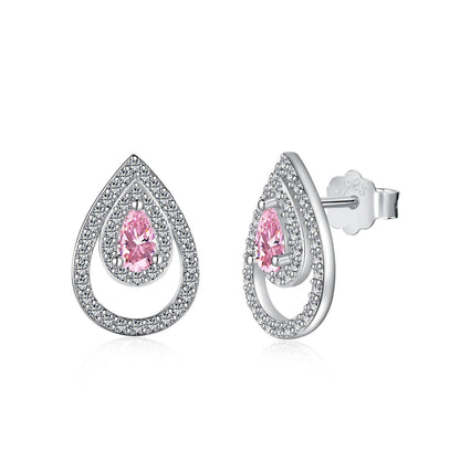 [LUXE]Sparkling Delicate Water Drop Shape Daily Earrings