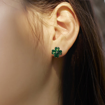 [LUXE]Four-Leaf Clover Ball Earrings