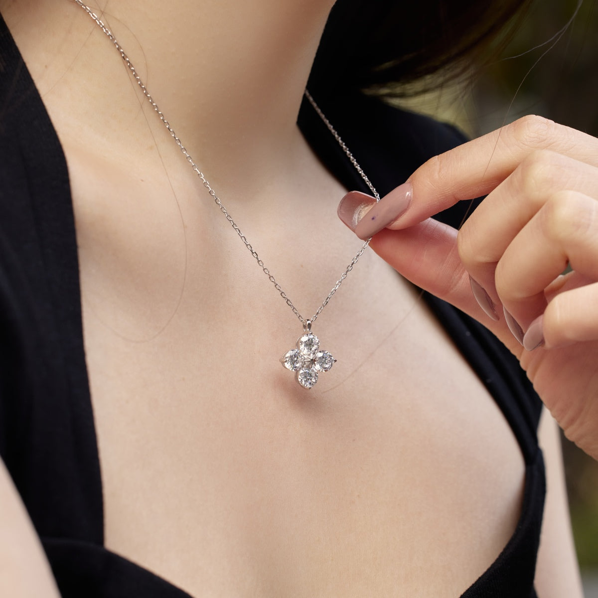 [LUXE]Four-Leaf Clover And Eight-Pointed Star Necklace