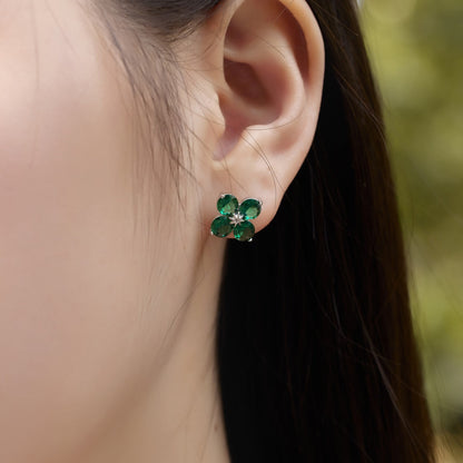 [LUXE]Four-Leaf Clover Eight-Pointed Star Earrings